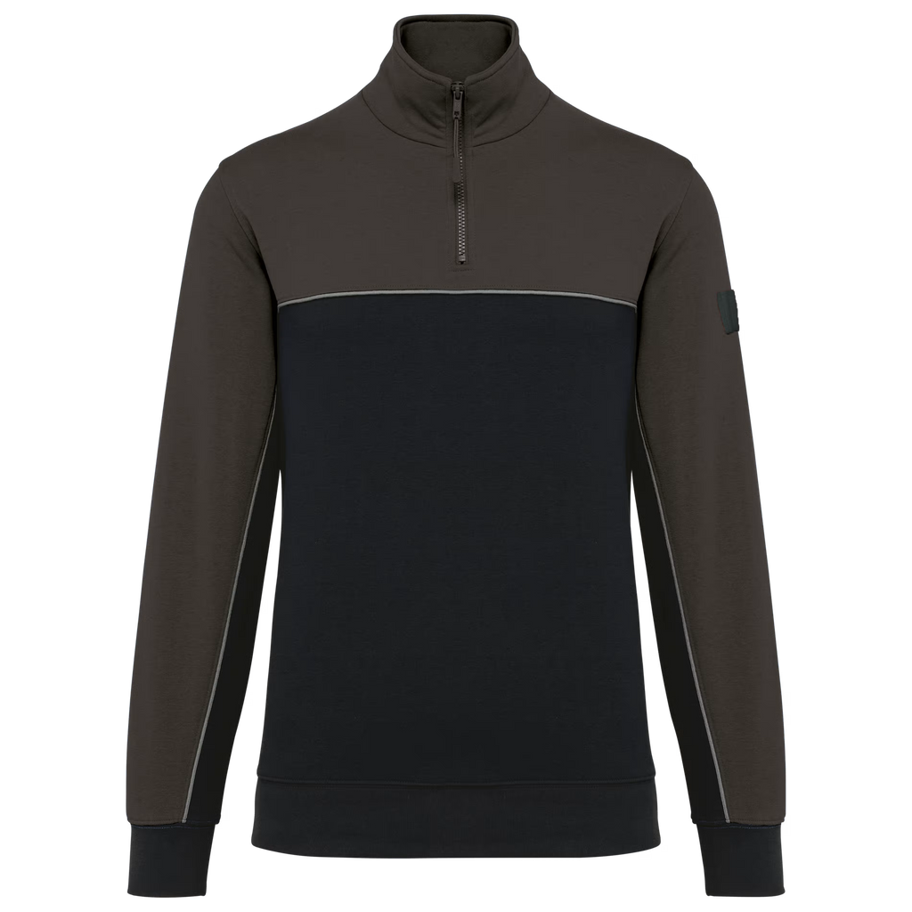 Sweat-shirt écoresponsable col zippé unisexe WK404