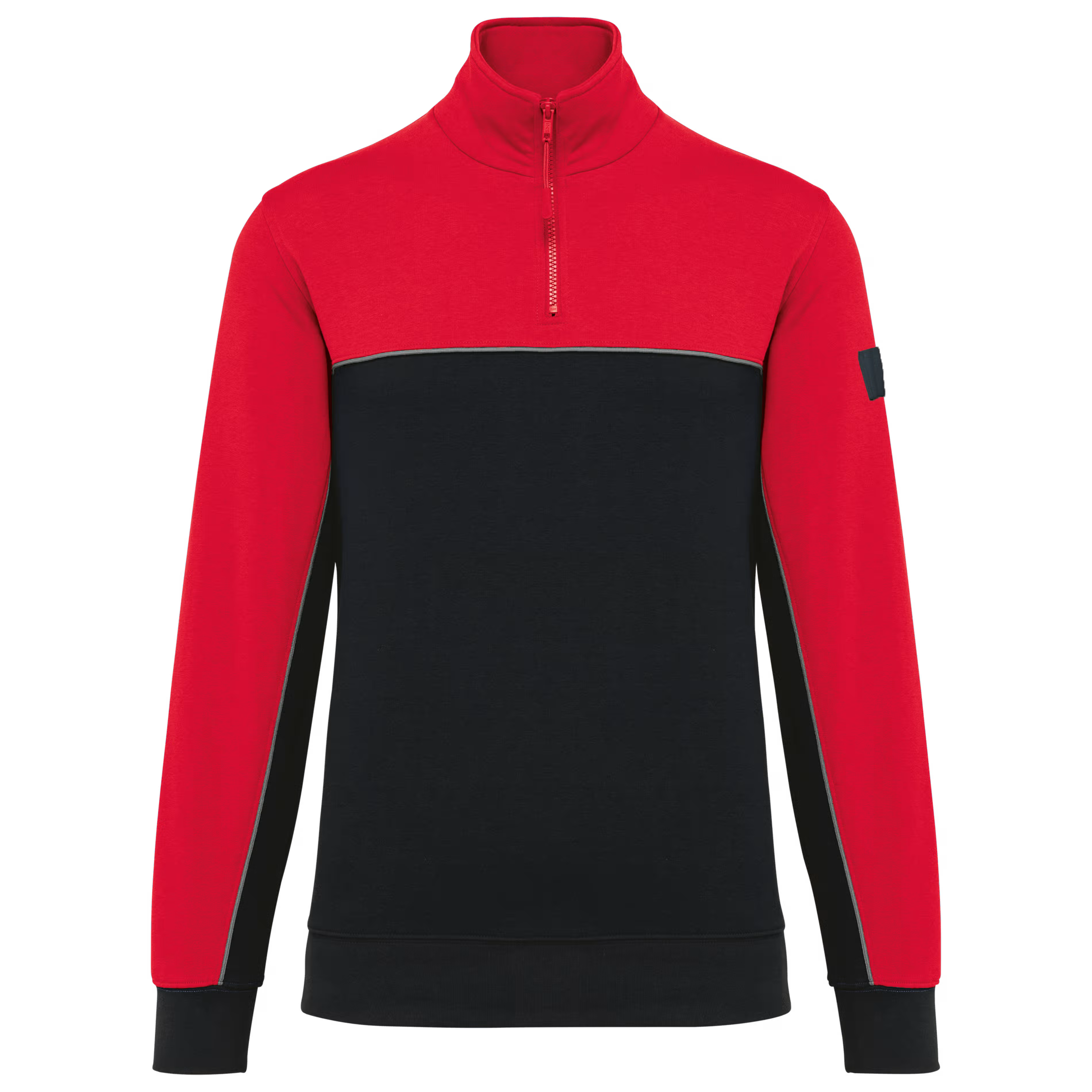 Sweat-shirt écoresponsable col zippé unisexe WK404